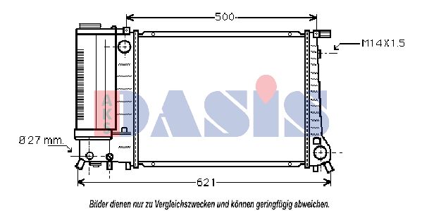 AKS DASIS radiatorius, variklio aušinimas 050800N